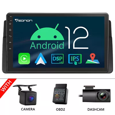 CAM+DVR+OBD+For BMW E46 Android 12 9  GPS Radio Stereo Car Bluetooth CarPlay DSP • $226.06