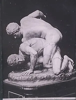 Wrestlers Hellenistic Greek Sculpture Uffizi Magic Lantern Glass Slide • $8.95