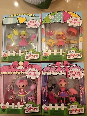 Lot Of 4 Lalaloopsy Mini 3” Doll & Pet With Accessories • $40