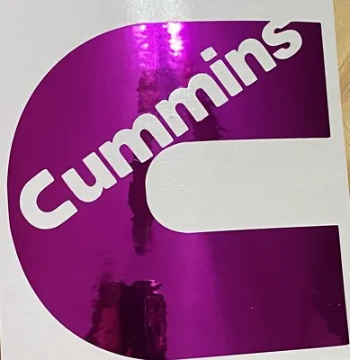 Cummins Purple Chrome Decal Sticker 4 X4  • $5.99