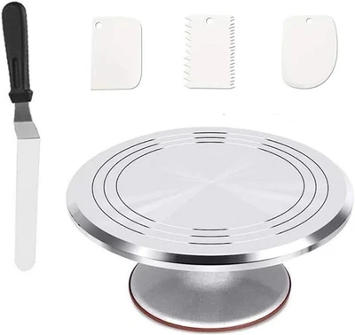 £45.91 • Buy 12  Aluminum Cake Turntable Set Kit Kitchen Decorating Revolving Display Stand S