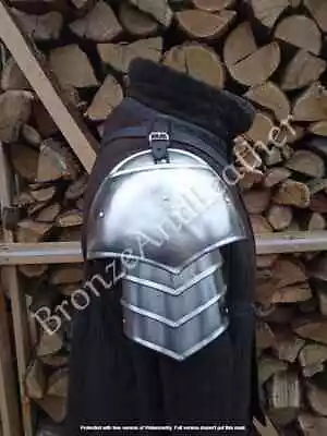 Set Pair Of Single Pauldron Steel Larp Armor • $87