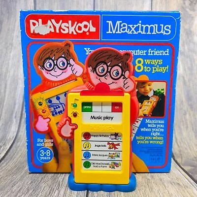 Vintage 1982 Playskool Maximus Fun Computer Educational Toy Complete Boxed • $12.32