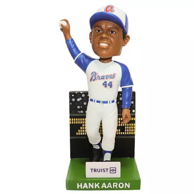 New Atlanta Braves Hank Aaron '74 Home Run Record Bobblehead 715 SGA 2024 • $59.99