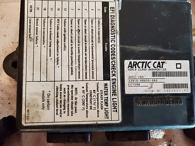 ARCTIC CAT M8 F8 HO ECM ECU CDI Computer Square OEM 3007-765 2010 2011 Sno Pro • $204.90