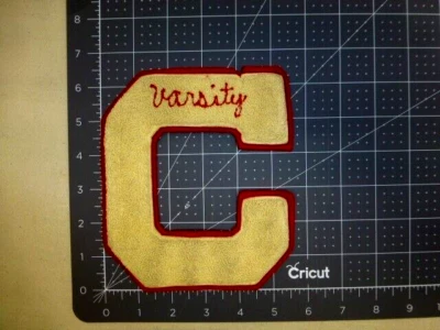 $24.99 • Buy 40s/50s Chenille 'C' Varsity Patch Red/White 6 1/2 X 7 1/2