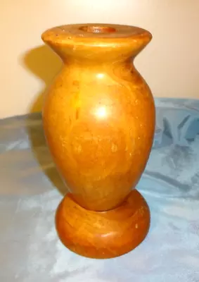 Hawaii  Koa  Old   Hand Turned  Solid  Holder-vase / 1940's  Fishball  Handsome • $168