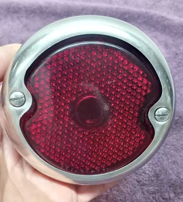 Vtg DUOLAMP-B FORD TAILLIGHT RED GLASS LENS LICENSE PLATE GLASS LENS 1930s 1940s • $35.49