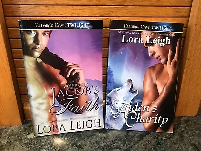 2 Books By LORA LEIGH  Ellora's Cave Twilight - Jacob's Faith & Aiden's Charity • $14.99