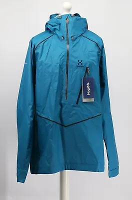 Haglofs Mountain Proof Anorak Mens Jacket Uk Xxl Mosaic Blue Rrp £340 Hh • £183.80