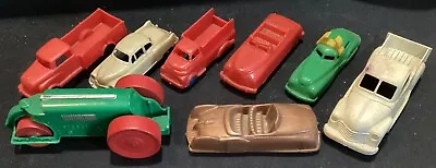 Lot Of 8 1950s Vintage Hard Plastic Toy Cars Thomas Irwin Marx Wannatoy Renwal • $19.99