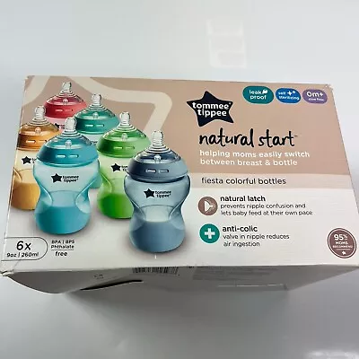 Tommee Tippee Natural Start 6X 9oz Colorful Bottles • $17