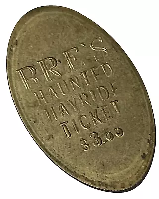BRE'S Haunted Hayride Ticket $3.00 Elongated Greece 2 Drachma Coin Pressed Penny • $6.95