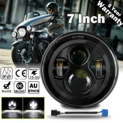 $36.98 • Buy 7  Inch LED Headlight For Yamaha V-Star XVS 650 950 1100 1300 Classic Stryker