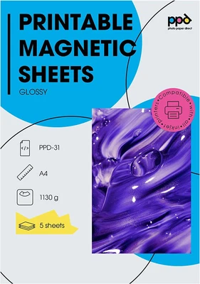 £9.34 • Buy PPD 5 Sheets A4 Inkjet Magnetic Glossy Photo Paper
