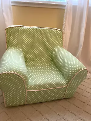 Pottery Barn Kids My First Chair - Slipcover ONLY Lime Green W/white Dots • $29.99