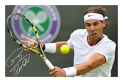 Rafael Nadal Signed A4 Autograph Photo Print Tennis Wimbledon Champion Rafa • £5.99