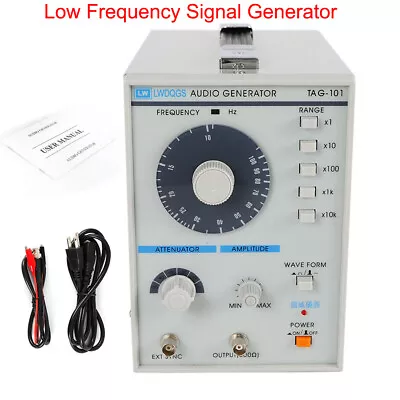 110V Low Frequency Signal Generator Audio Sine/Square Waves 10Hz-1MHz+Power Cord • $64.60