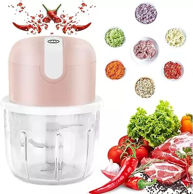 Electric Garlic Food Chopper Vegetable Chopper Grinder Blender Crusher 300ml AUS • $15.99