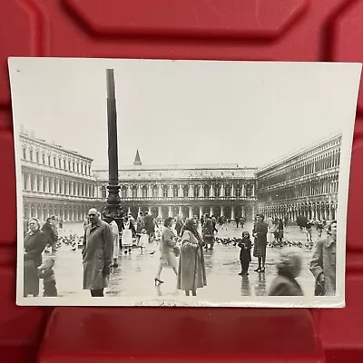 Italy Venice St Marks Square Plaza Piazza San Marco 4 X 3 Photograph Vtg 1920s • $50