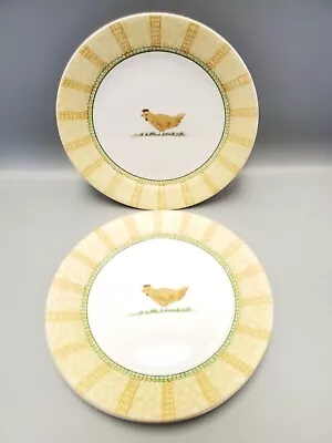 Corelle Dessert Salad Plates (4) Windsor Farm Chicken Pattern 7.25  Excellent • $14