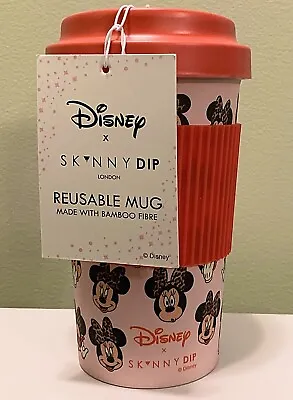 Disney Skinny Dip Minnie Mouse 16oz Bamboo Travel Tumbler Mug Reusable NWT • $22