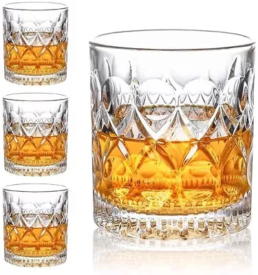 Aoeoe Whiskey Glasses Set Of 4 11 OZ Old Fashioned Glasses Bourbon Glasses... • $20.79