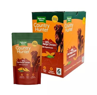 Natures Menu Country Hunter Dog Adult Complete Food 80% Meat 6 X 150g Flavours • £13.99