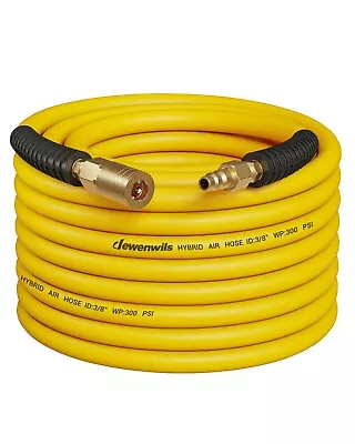 DEWENWILS 3/8 Inch X 50FT Air Hose 300 PSI Heavy Duty Air Compressor Hose Yellow • $39.94