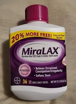 MiraLAX (36 Doses) -EXP: 2/25 • $23.95