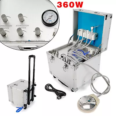 Portable Dental Mobile Delivery Unit Rolling Box Suction  • $210