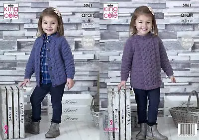 £3.89 • Buy King Cole 5061 Knitting Pattern Childrens Tunic And Cardigan In Fashion Aran