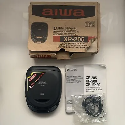 £99 • Buy AIWA XP-205 Vintage Portable CD Player. 1-Bit Dual D/A Converter - Black. BOXED