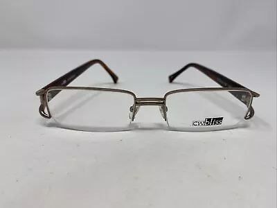 Cw Bliss Lowdown Br 53-18-135 Brown Half Rim Eyeglasses Frame U230 • $56.25