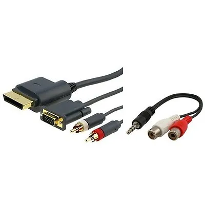 For Xbox 360 HD VGA AV Cable + RCA To 3.5MM Stereo Audio Adapter Cable - New • $10.79