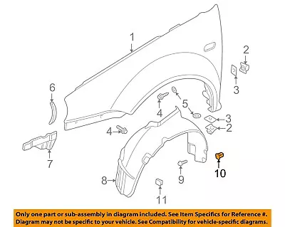 VW VOLKSWAGEN OEM 99-18 Jetta-Fender Liner Grommet N90833801 • $1.69