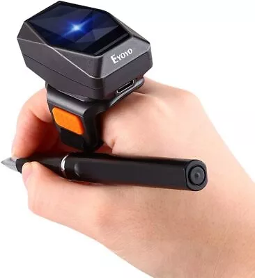 Eyoyo 2D Finger Ring Barcode Scanner Mini Wearable 3-in-1 Bluetooth Image Reader • $47.78