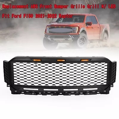 Replacement ABS Front Bumper Grille Grill W/ LED Fit Ford F150 2021-2023 Raptor • $289.65