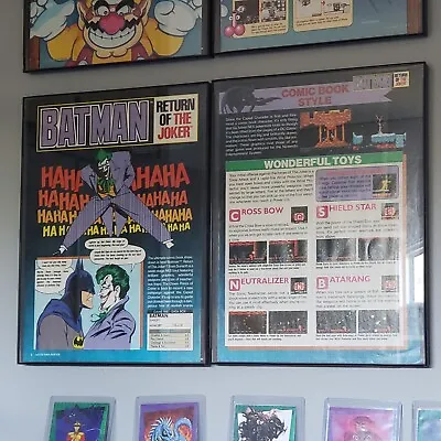 FRAMED Retro 1991 Batman Return Of The Joker Ad/poster NES Video Game Wall Art • $74.73