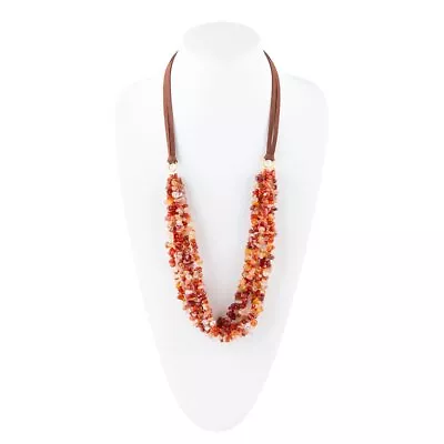 Xavier Carnelian Multi-Strand Necklace • $88
