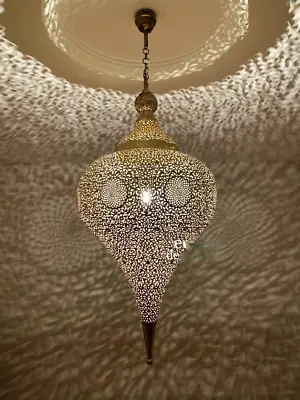 Moroccan Pendant Brass Light Moroccan Lamphanging Lamp Moroccan Ceiling Lamp • $1450