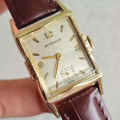 Vintage Wittnauer Men's Manual Winding Watch Revue 84  10K GoldFilled 1950s • $199