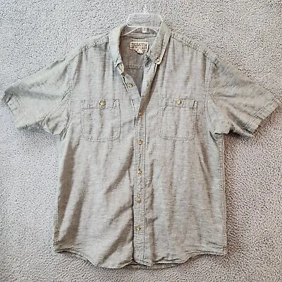 Duluth Trading Co Shirt Men’s Size Large Hemp Blend Short Sleeve Button Down • $15.99