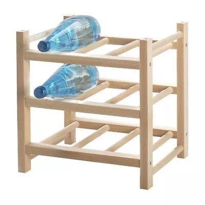 Wine Water Drink Canning Jar WOOD Hutten 9 Bottle Rack IKEA  700.324.51 SFD • £33.24