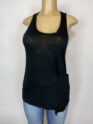 $11.99 • Buy Lauren Moshi Black Stretch Visible Pocket Tank Tops Women Size S Casual