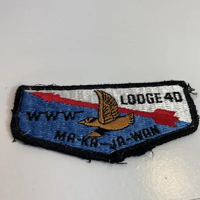 Ma-Ka-Ja-Wan OA Lodge 40 Old Scout Flap Patch  WWW Rare Vintage • $16.20