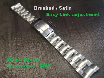 £35.90 • Buy 20mm Oyster Stainless Steel Bracelet Watch Strap For ROLEX Submariner / GMT 