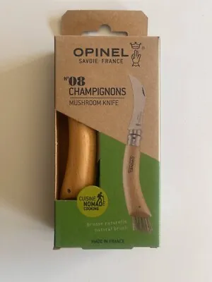 Opinel Stainless Steel Folding Mushroom Hunting Knife With Beechwood Handle • $43