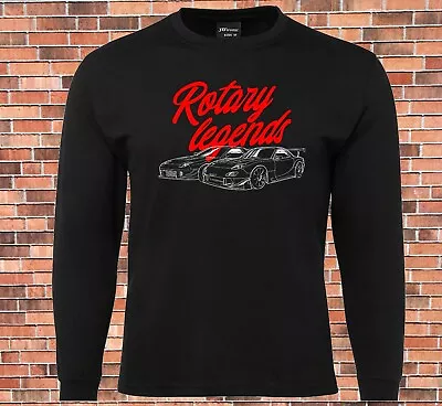 JB's Long Sleeve Black T-shirt Rotary Legends Mazda Dynamic Duo New Car Design • $29.99