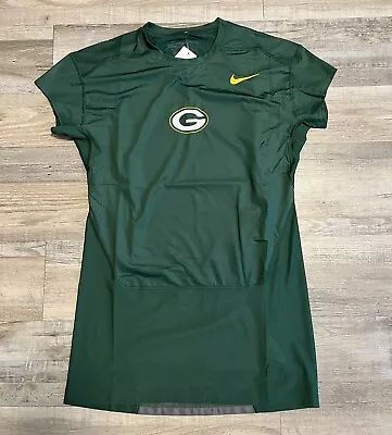 Green Bay Packers Game Worn SHORT Sleeve Shirt Team Issued XL Nike NFL GREEN • $34.99